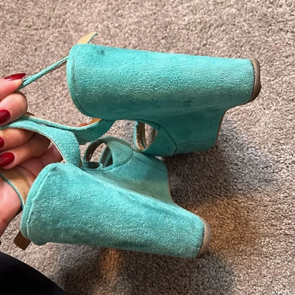 Charlotte Russe Teal Wedges